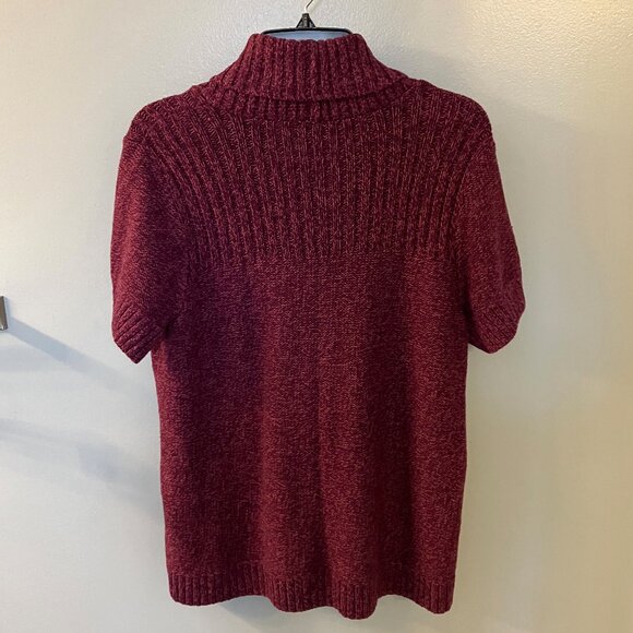 🙂Christopher & Banks Womens Purple Short Sleeve Button Sweater Cardigan, Large - Picture 8 of 8